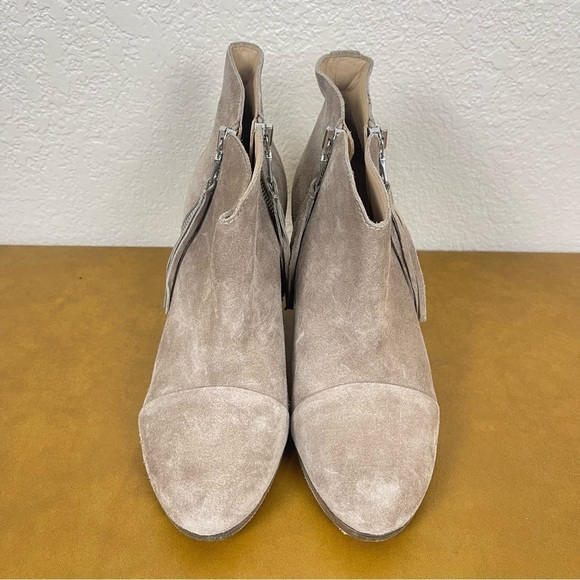 Rag & Bone Margot Fringe Cap Toe Suede Booties Size EU 37 Women - Picture 2 of 11
